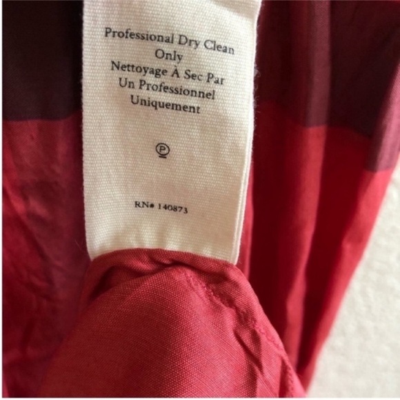 LoveShackFancy Lais Silk Midi Dress Ruby Red - Picture 9 of 10